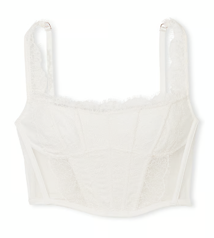 DUMMY - Victoria secret´s Top corsé de Encaje blanco S